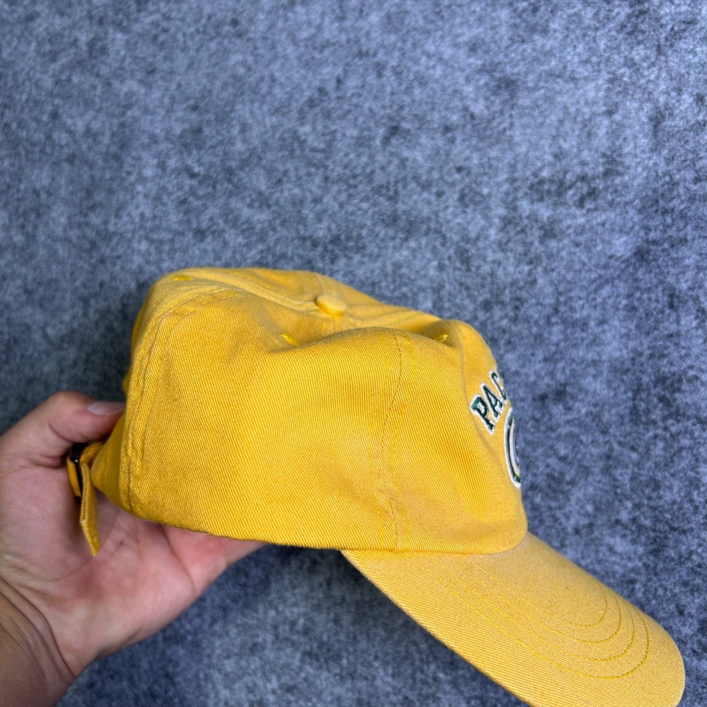 Vintage Green Bay Packers Logo Athletic Hat NFL Yellow‎ Strapback OSFA 90s Retro - Picture 5 of 7